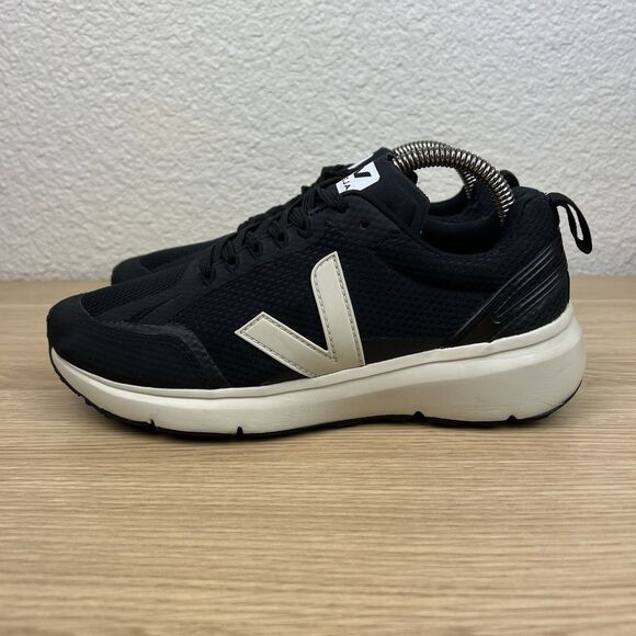 Veja Condor 2 Alveomesh Running Shoes Womens Size 7 Black Pierre Cream Sneakers - Picture 2 of 10